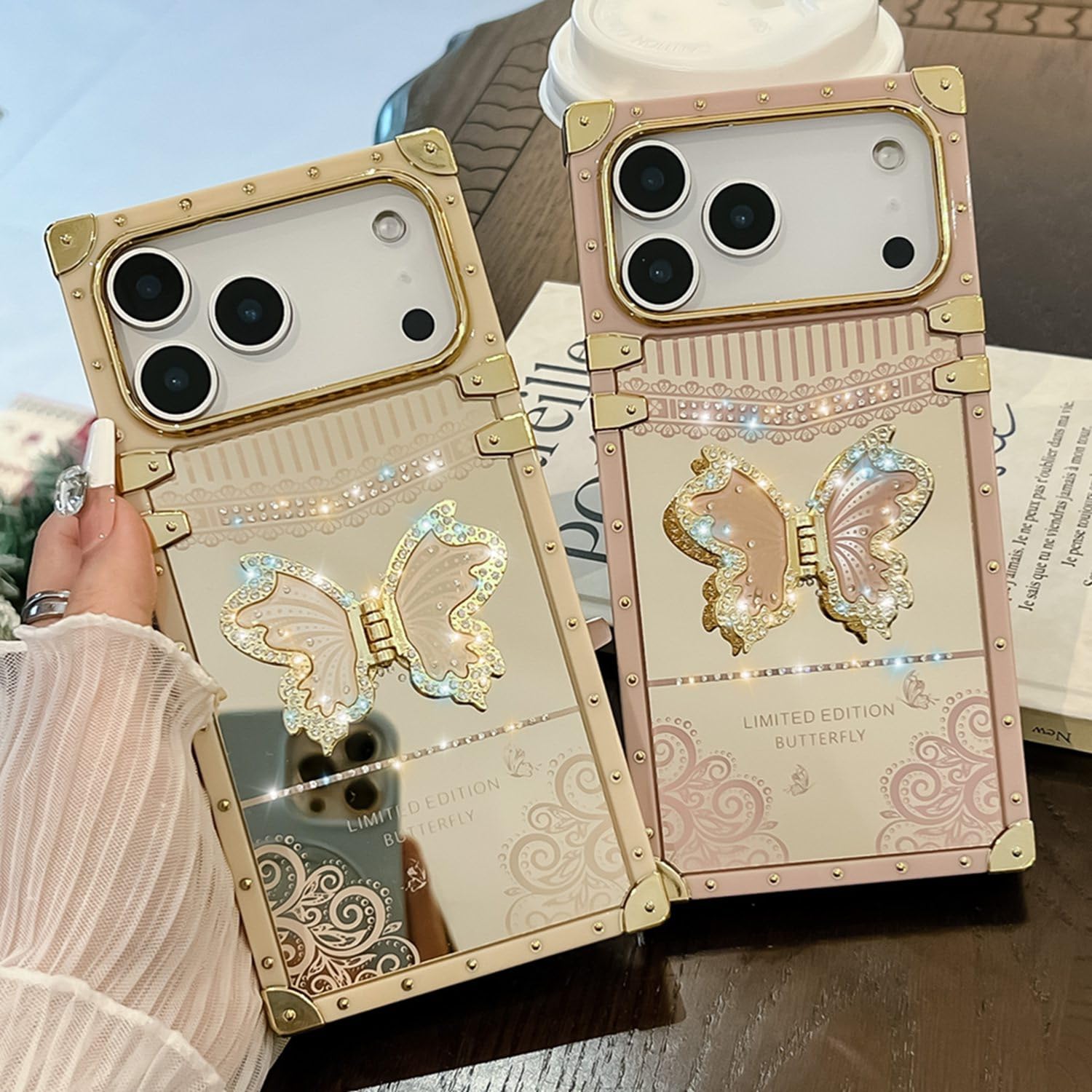 TETAW Linda capa compatível com iPhone 17 Pro Max com suporte